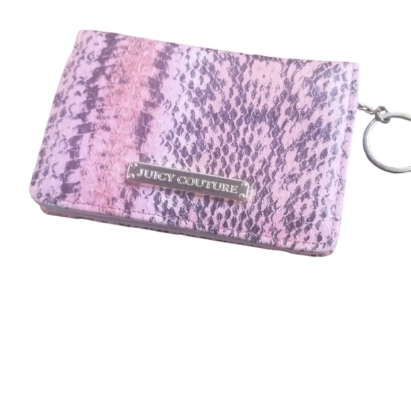 Juicy Couture Handbags - Juicy Couture snakeskin print Keychain wallet card holder
